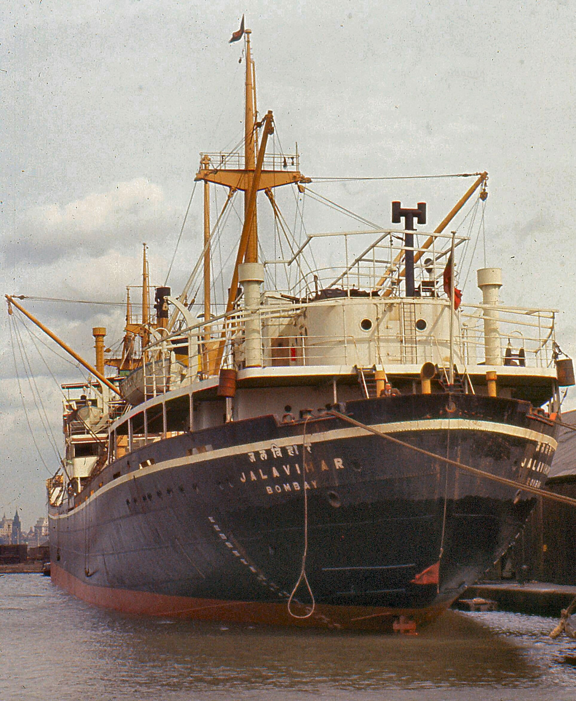 A ship from Bombay in India photograoed in the town in April 1965 (Image: Eddie Whitham)