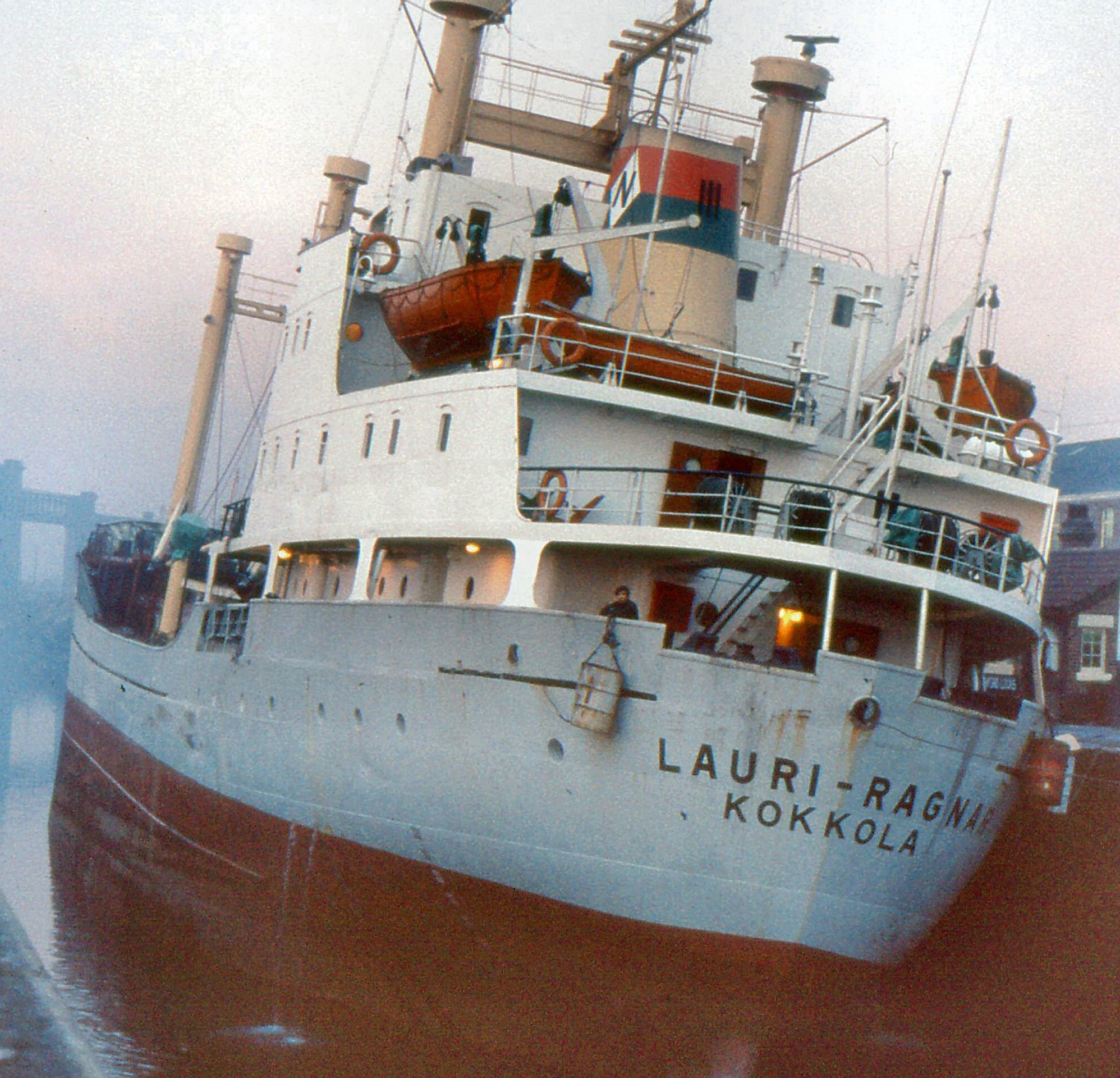 A Finnish vessel in Warringotn in March 1968 (Image: Eddie Whitham)