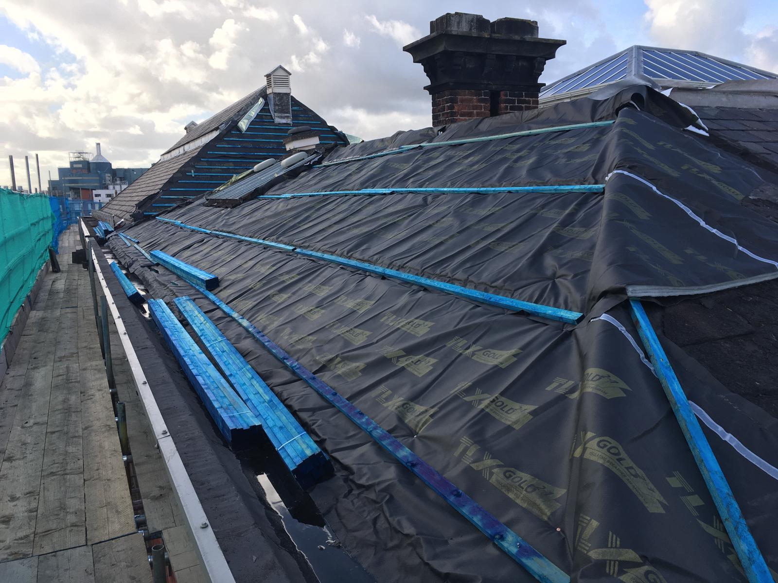Some of the roof work which needed doing