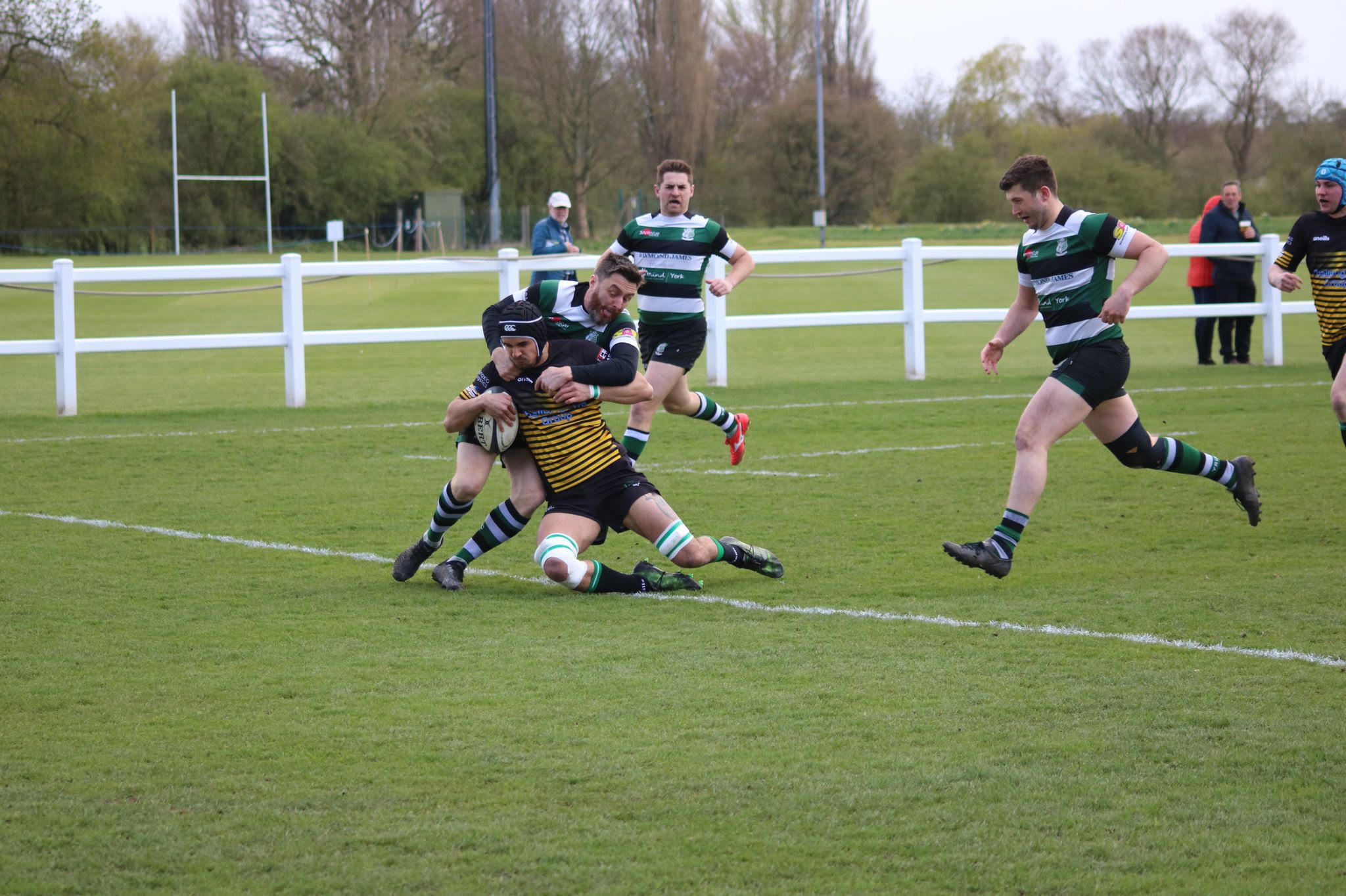 Action from Lymms 43-41 victory at York on Saturday. Pictures by Tim Martin