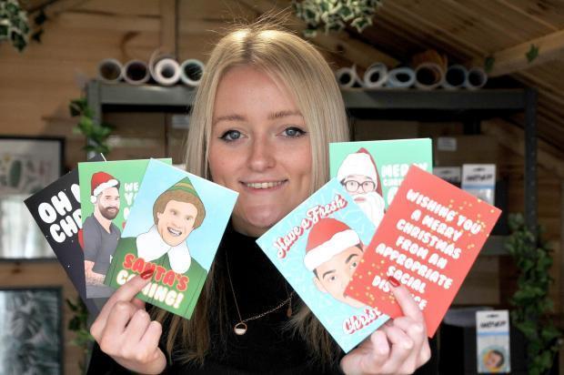 Nicole Beswick, founder of Native 21, with her custom greetings cards