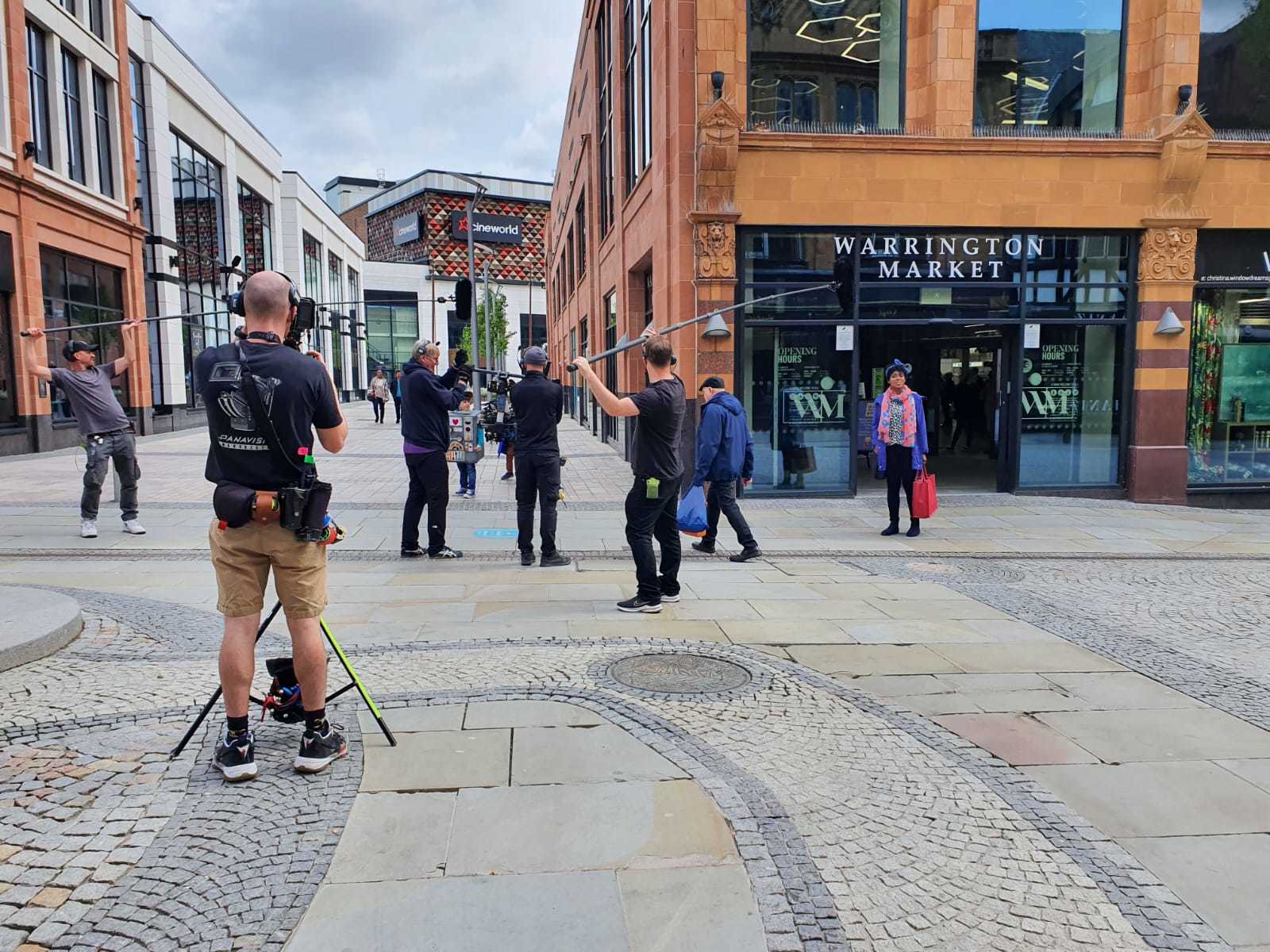 The programme was also filming by Old Market Place