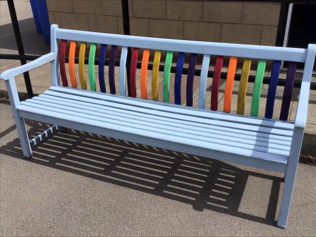 Warrington Guardian: The buddy bench created by the youngsters