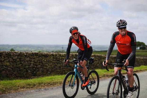 Jonathan Mawby with his best friend and cycling companion Gareth Tucker