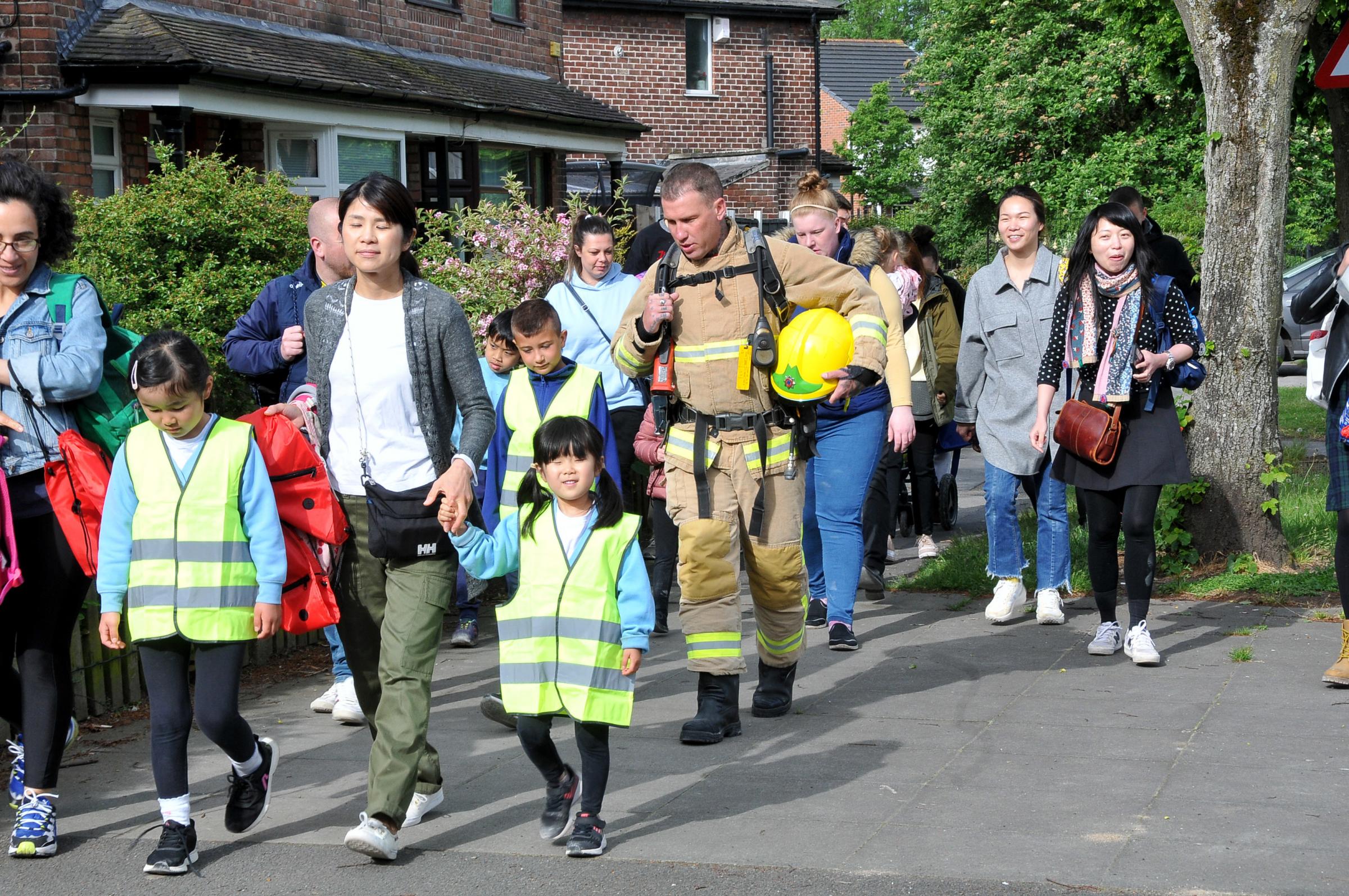 Members from the army attended along with firefighters and police officers
