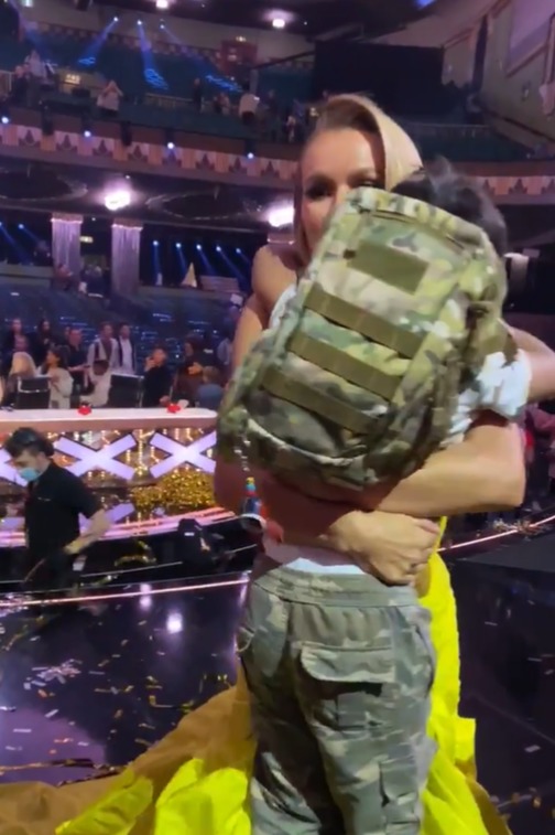 Amanda Holden gave Aneeshwar a big hug after the final