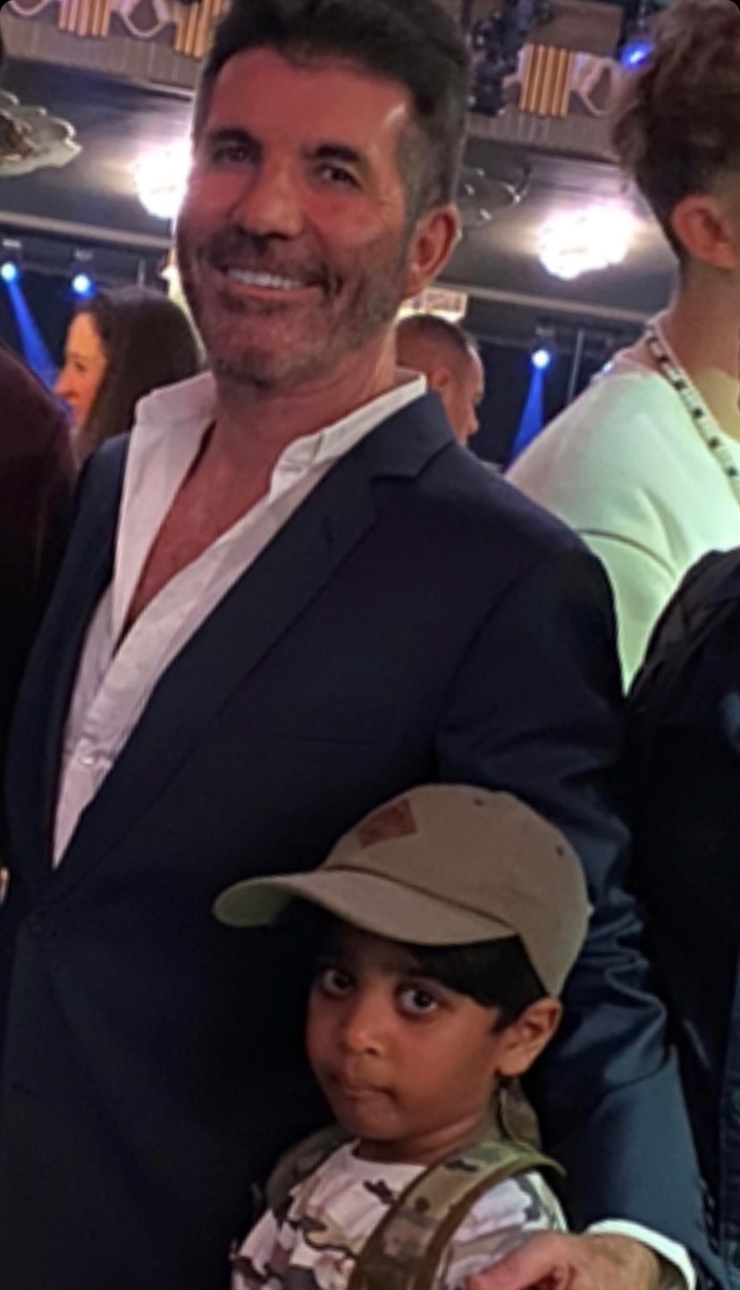 Aneeshwar managed to grab a picture with Simon Cowell