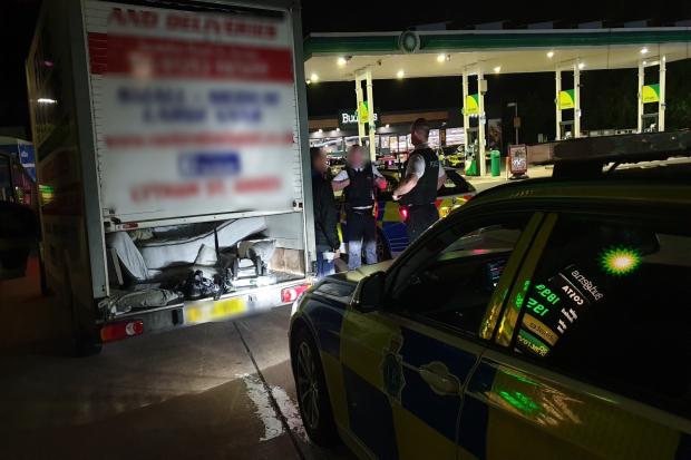 The van was speeding on the M6 by an alleged drug driver - Photo: Merseyside Police