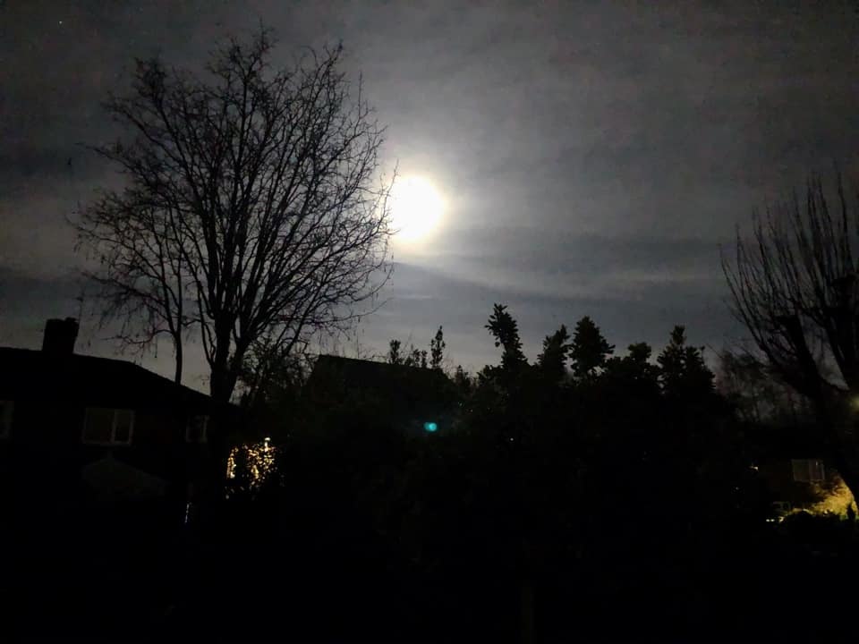 A full moon in Latchford by Stuart Prestidge