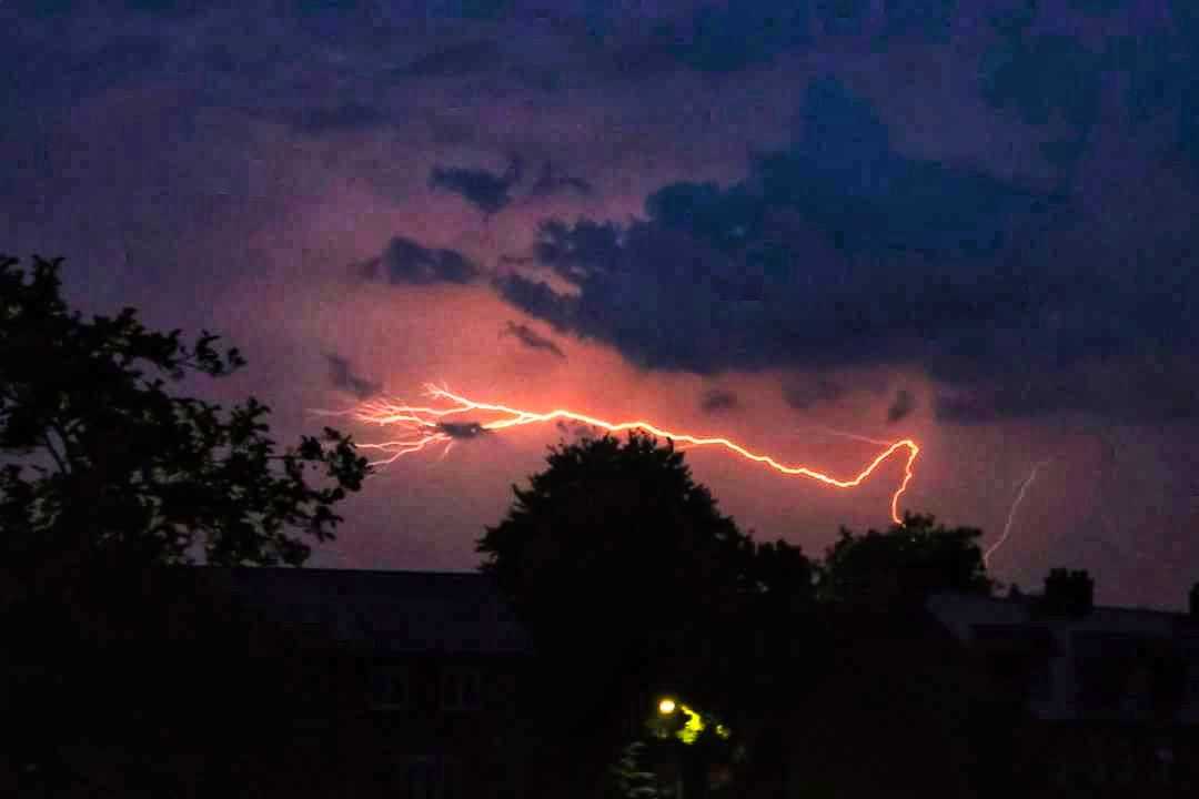A lightning strike captured by Tony Crawford