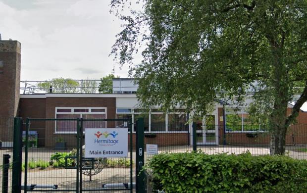Warrington Guardian: Hermitage Primary School in Holmes Chapel. Google Maps image