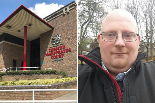 Gavin Lee Pollen was jailed for eight weeks at Chester Magistrates Court - Photo: Twitter