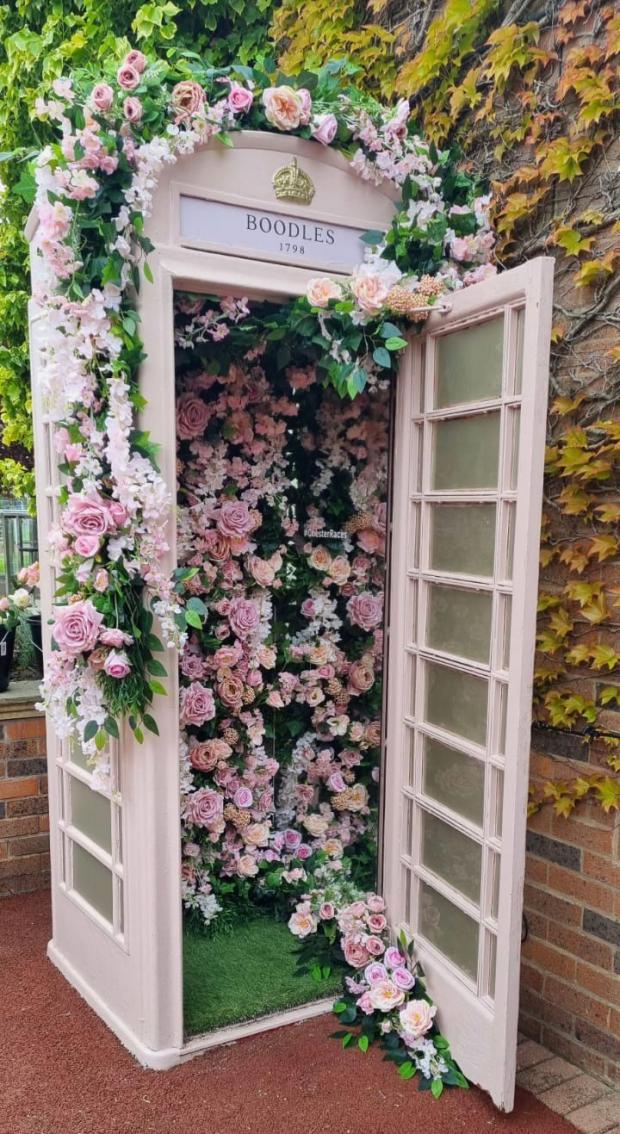 Warrington Guardian: Boodles May floral phone box creation