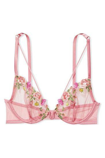 Warrington Guardian: Very Sexy Unlined Rose Embroidered Demi Bra. Credit: Victoria's Secret
