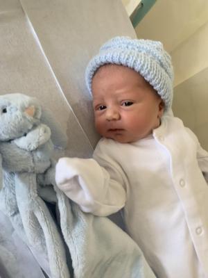 Warrington Guardian: Bobbie Luca Billy Arkwright, from Lowton, born June 24, weighing 7lb 4oz