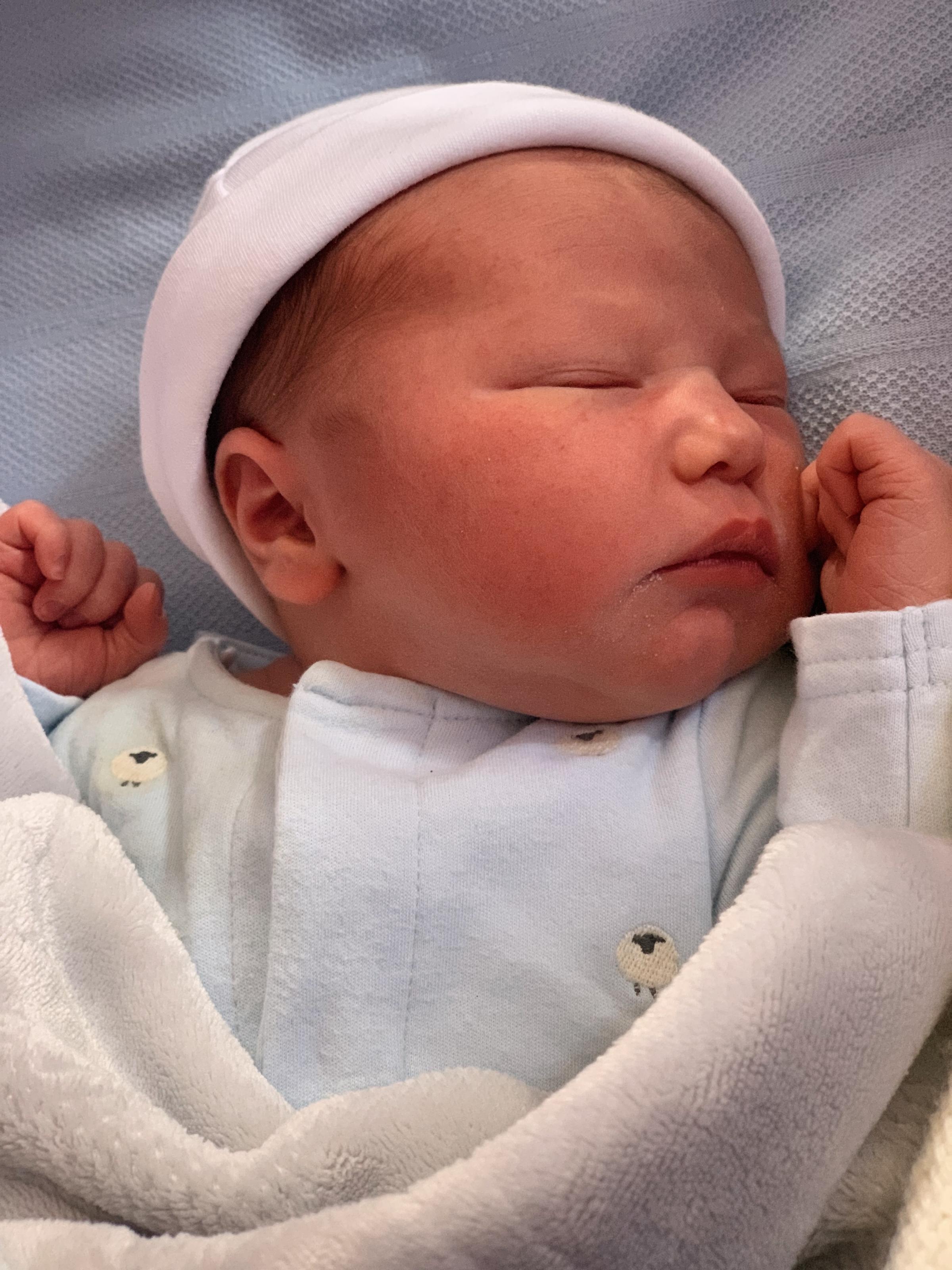 Bowie McJannett, of Padgate, born July 25, weighing 9lbs 7oz