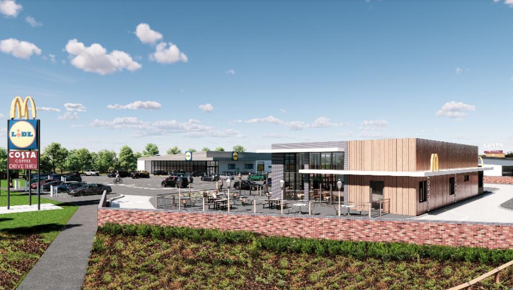 How the retail park is expected to look once building work is complete