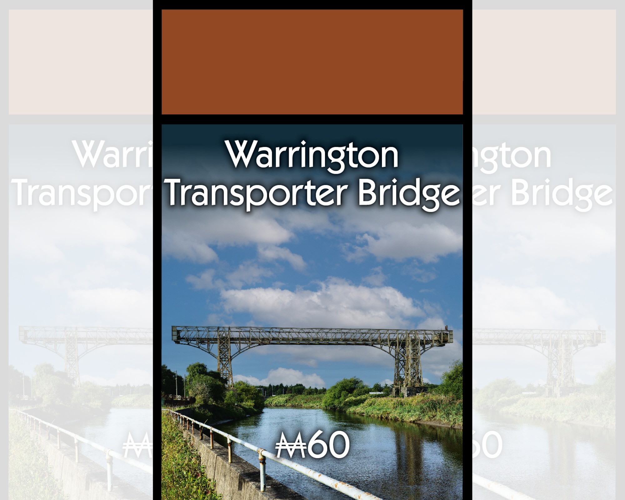 The unveiled Warrington Transporter Bridge square