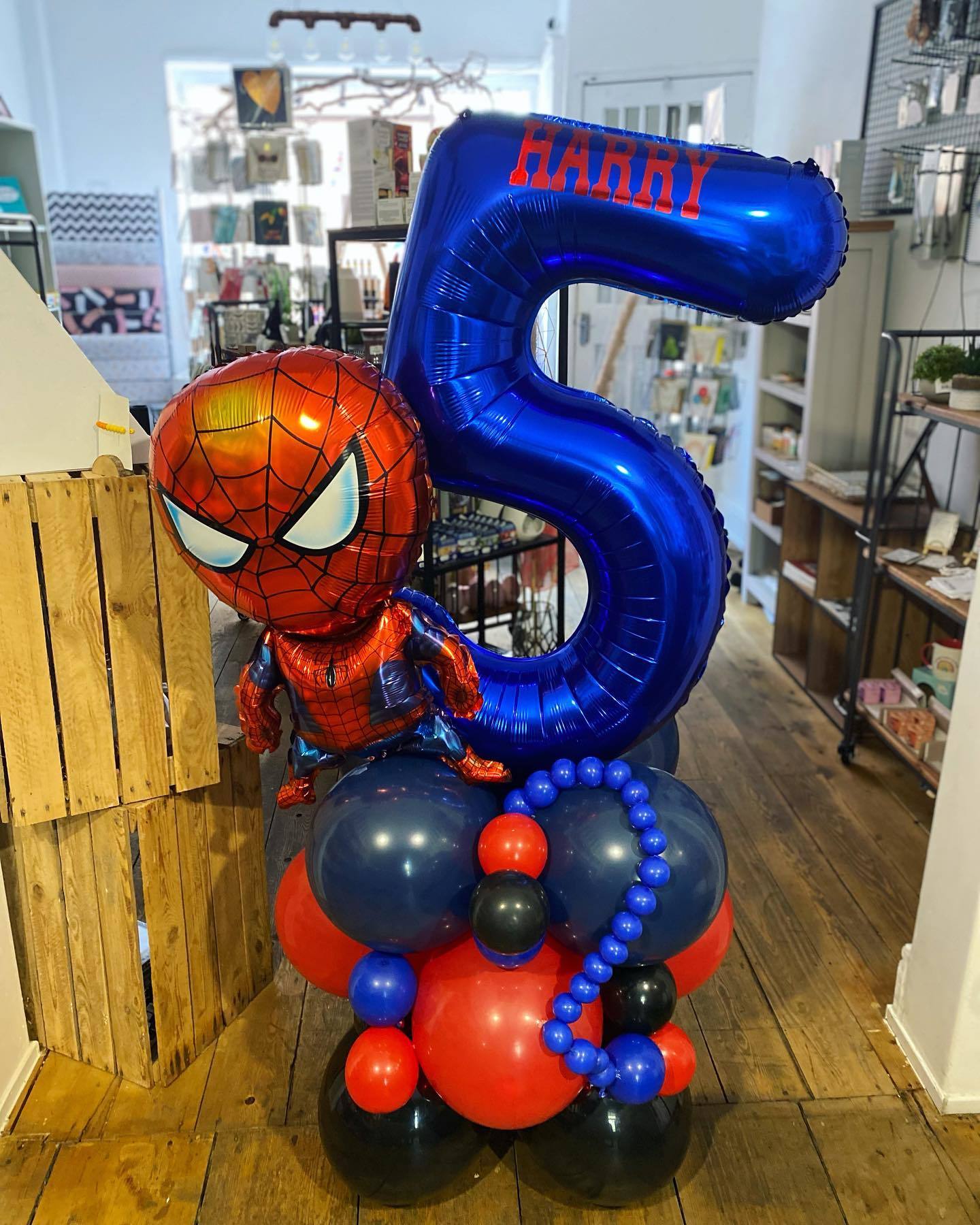 Spiderman balloons are a popular choice for childrens parties