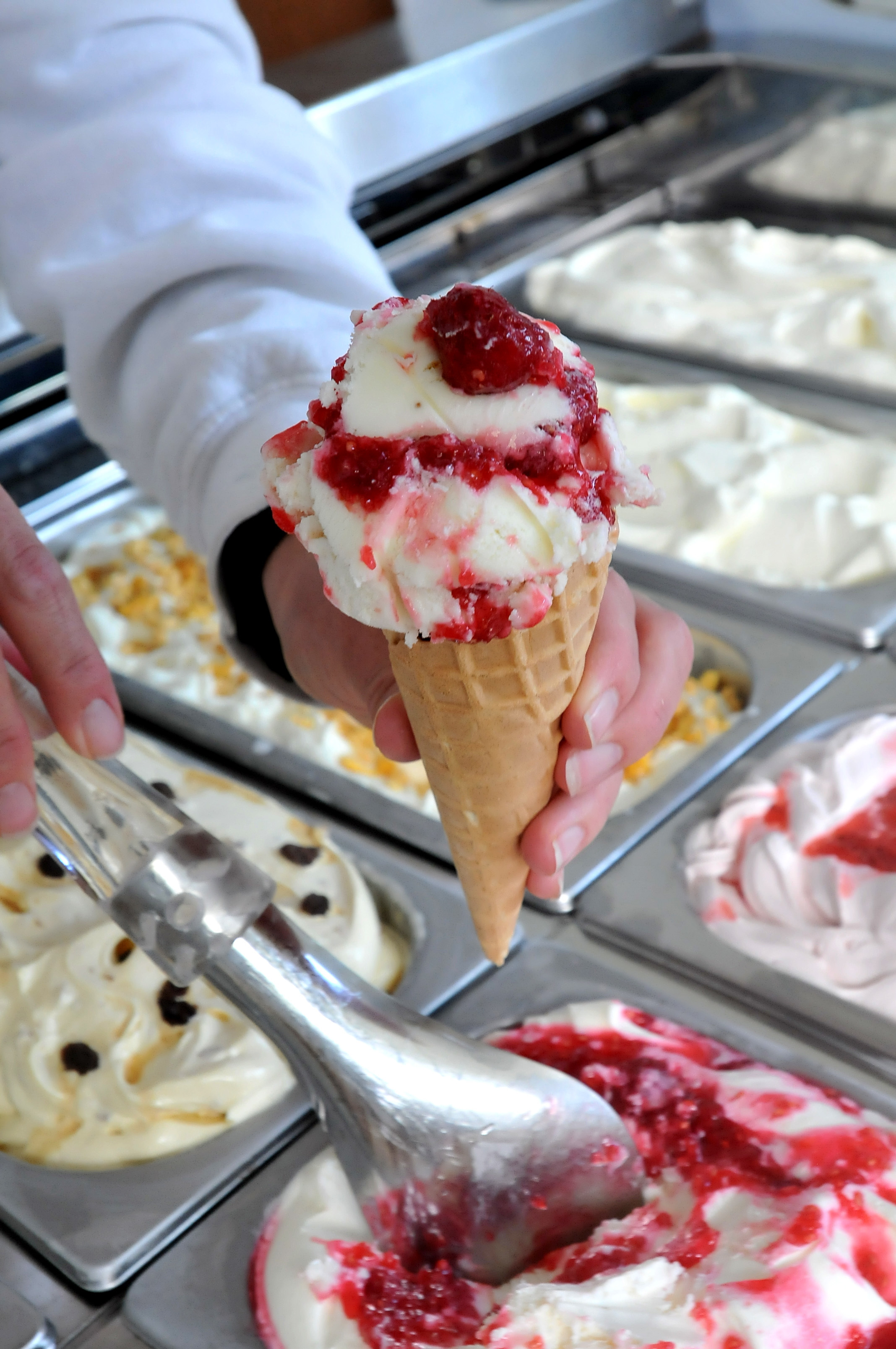 Raspberry ripple is one of the most popular ice cream flavours