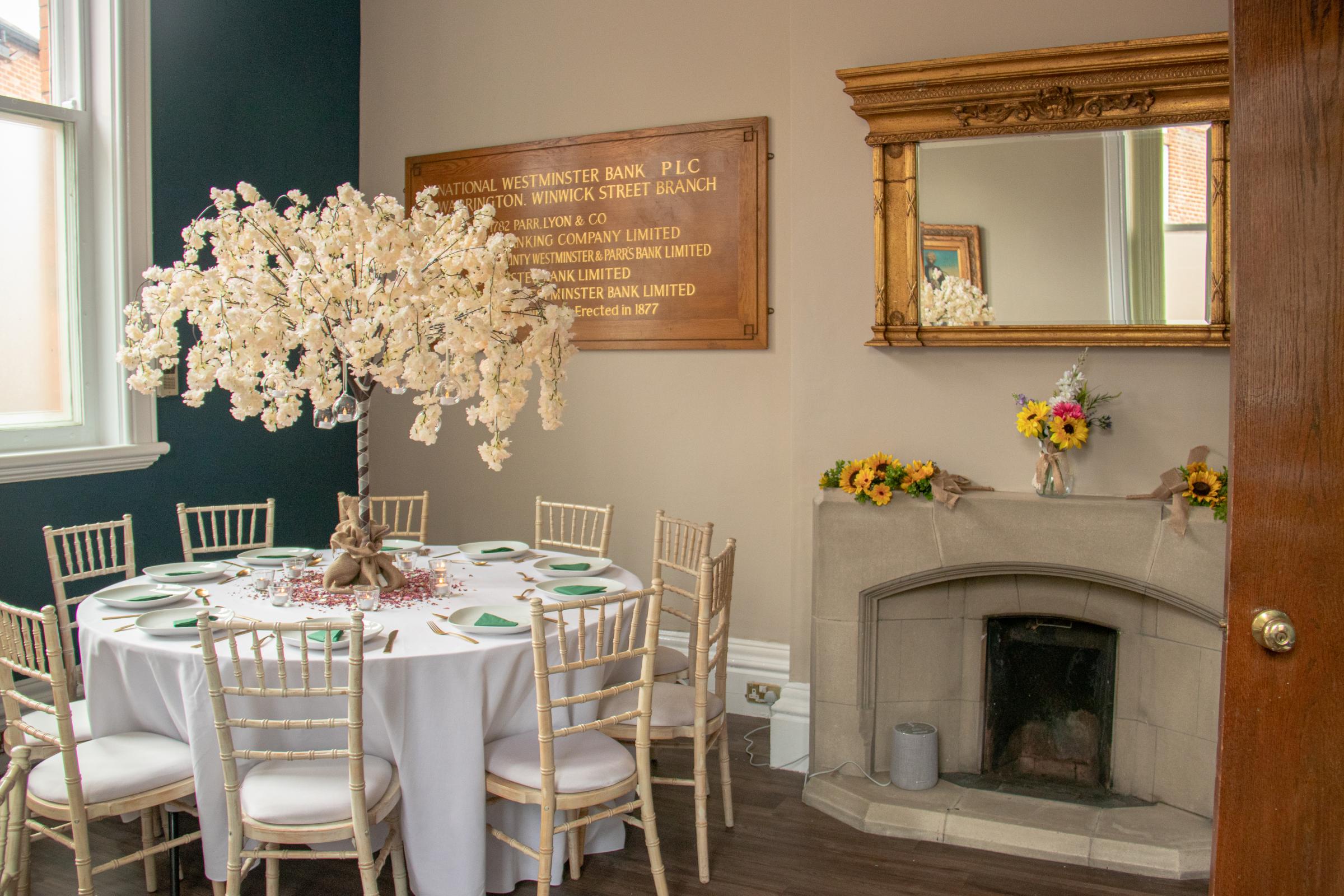 The Bank Managers Suite that can seat up to 30 guests for private dining