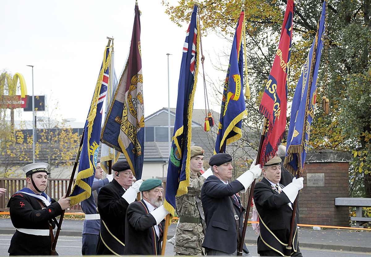 Members of the armed forces attended the ceremony. Picture: Mike Boden