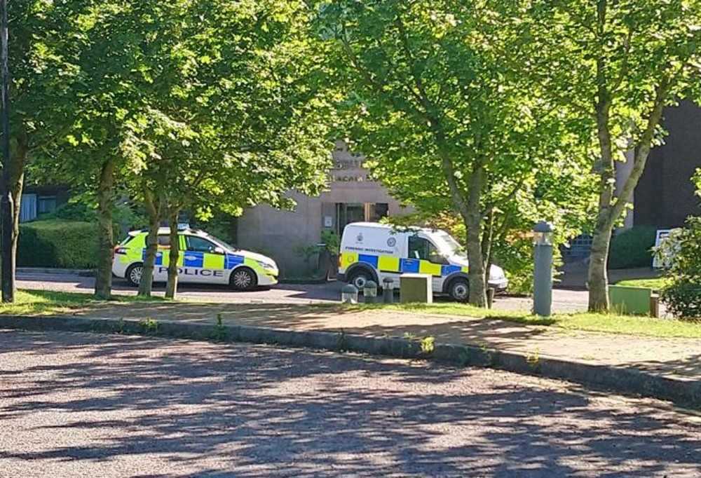 Police at Daresbury park Hotel the day after the incident