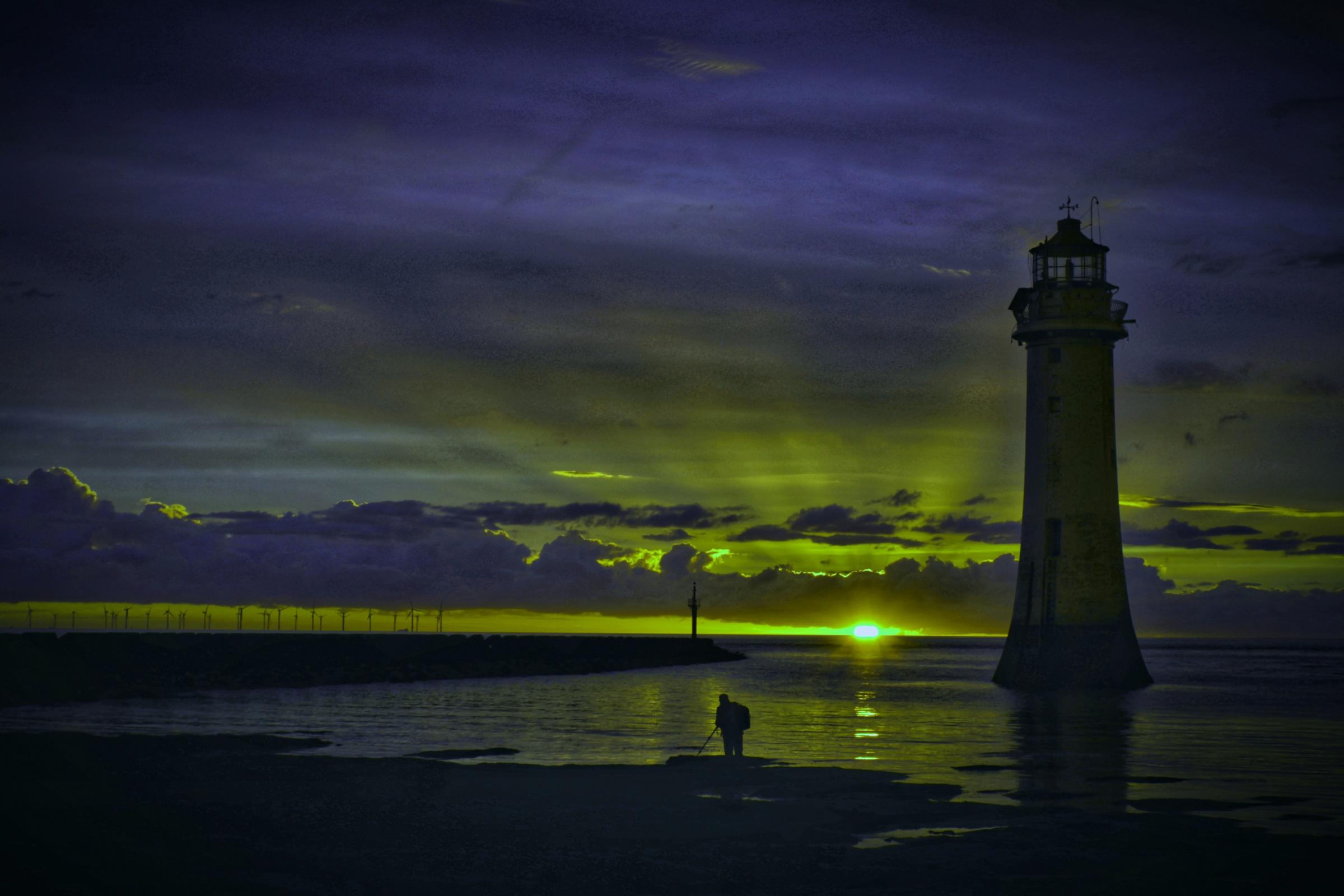 As the sun set on Perch Rock Lighthouse, New Brighton