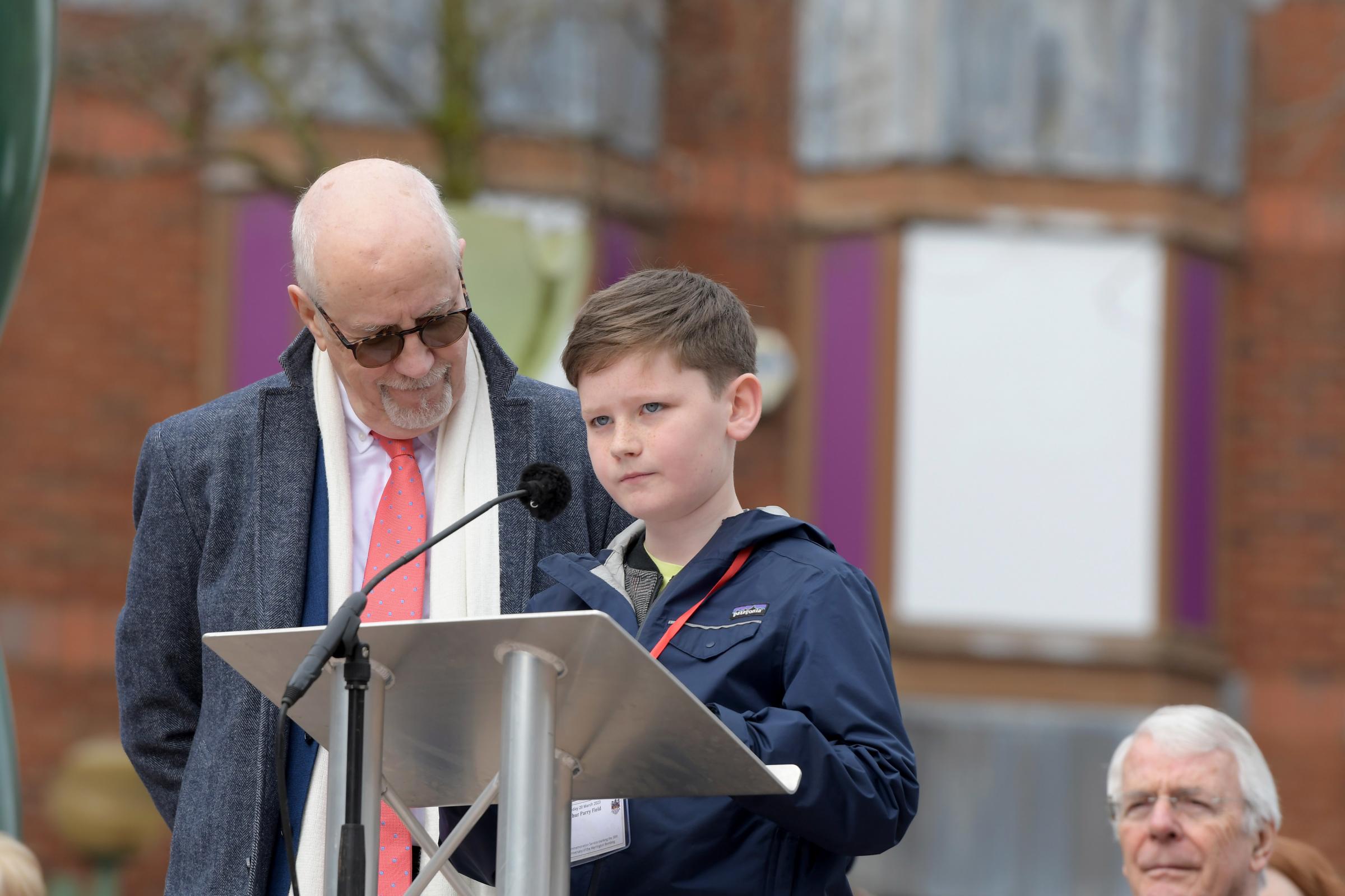Arthur Parry delivered a speech in memory of his Uncle Tim