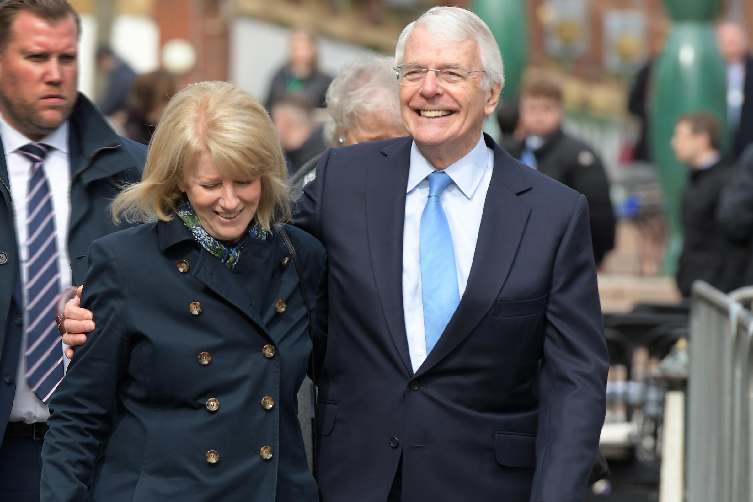 Wendy Parry with former Prime Minister Sir John Major