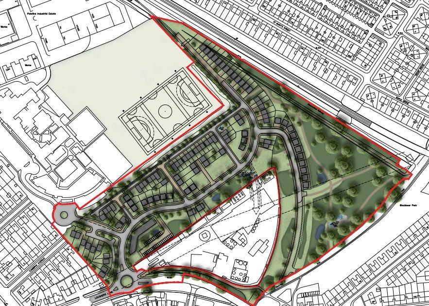 The site of the proposal off Loushers Lane in Latchford. Picture: Brock Carmichael/Premier Loushers Ltd