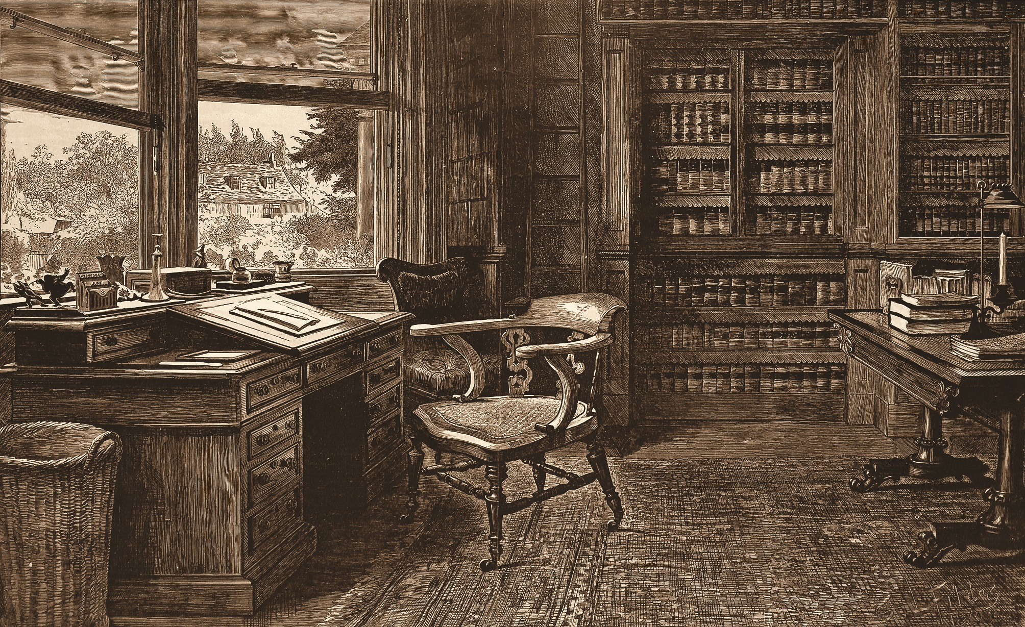 Luke Fildes study of Dickens chair
