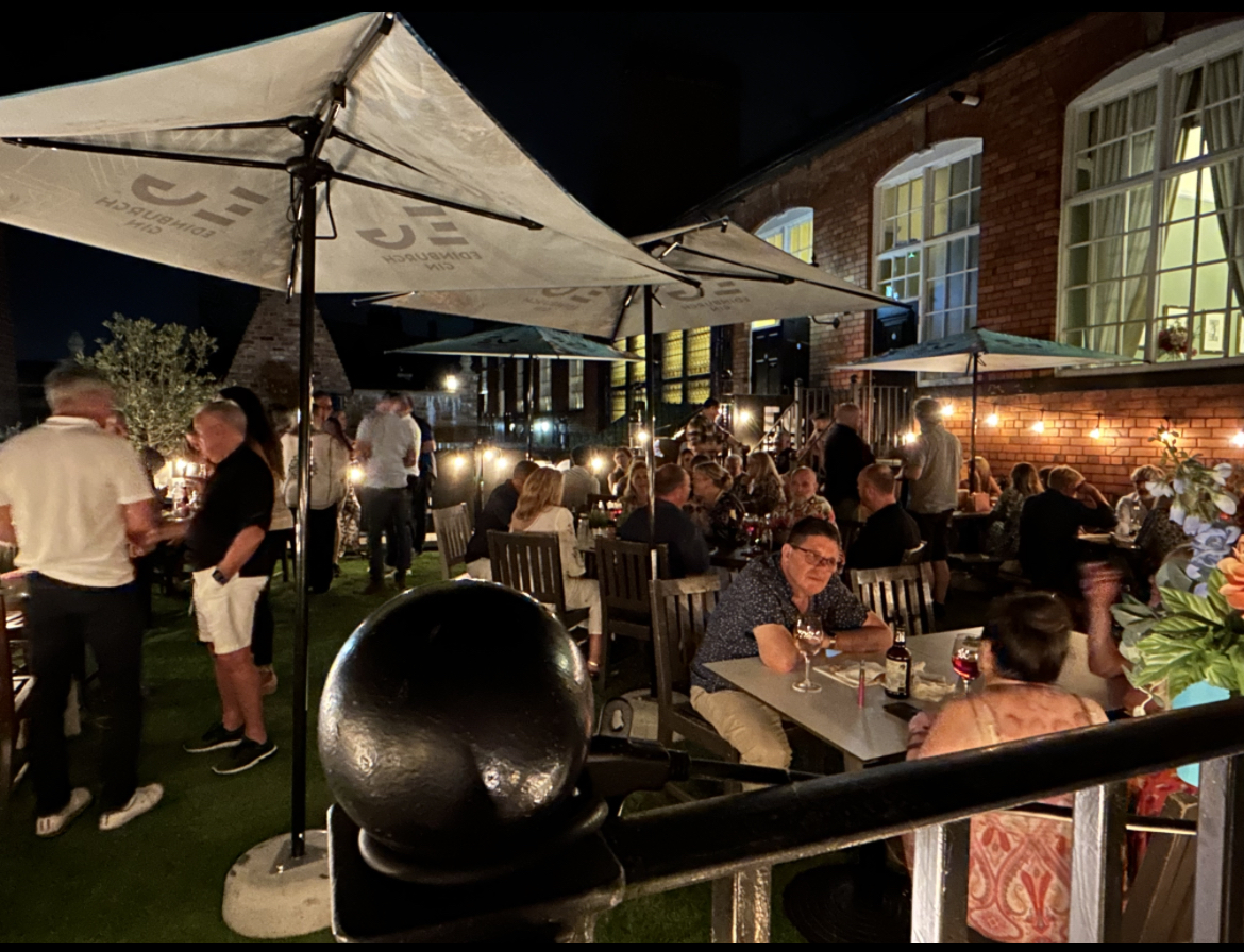 The rooftop terrace is a popular destination for customers day or night