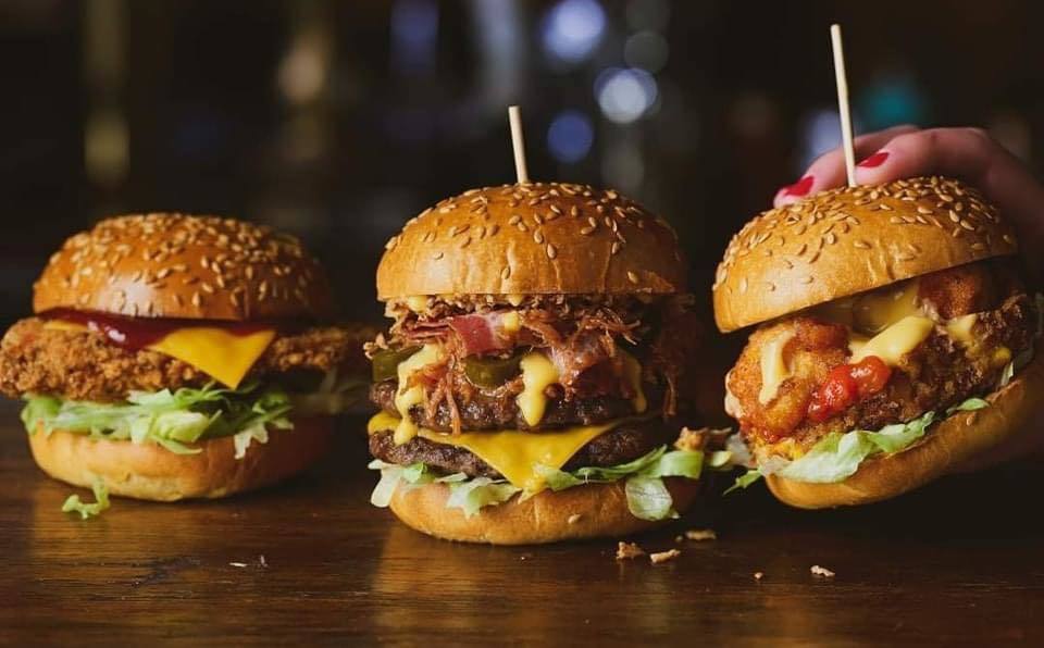 Mouth watering burgers are on the menu