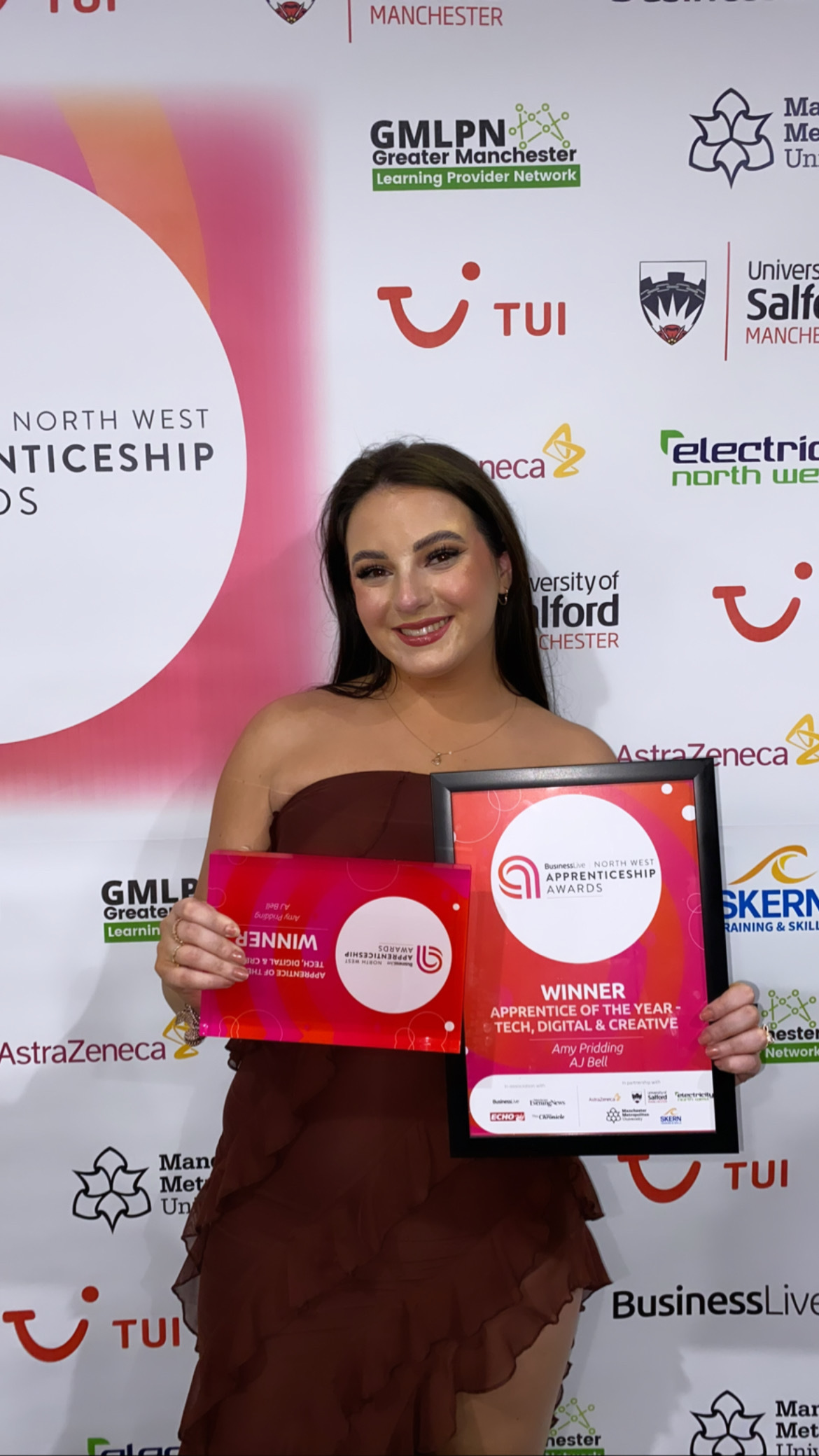 Last year, Amy won North West Apprentice of the Year in Tech, Digital and Creative