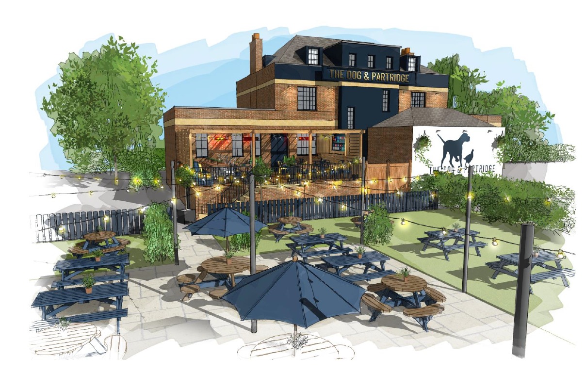 An impression of how the pub will look once work is complete. Picture: Dog and Partridge