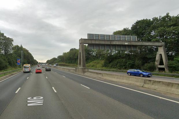 The crash occurred on the M6 southbound