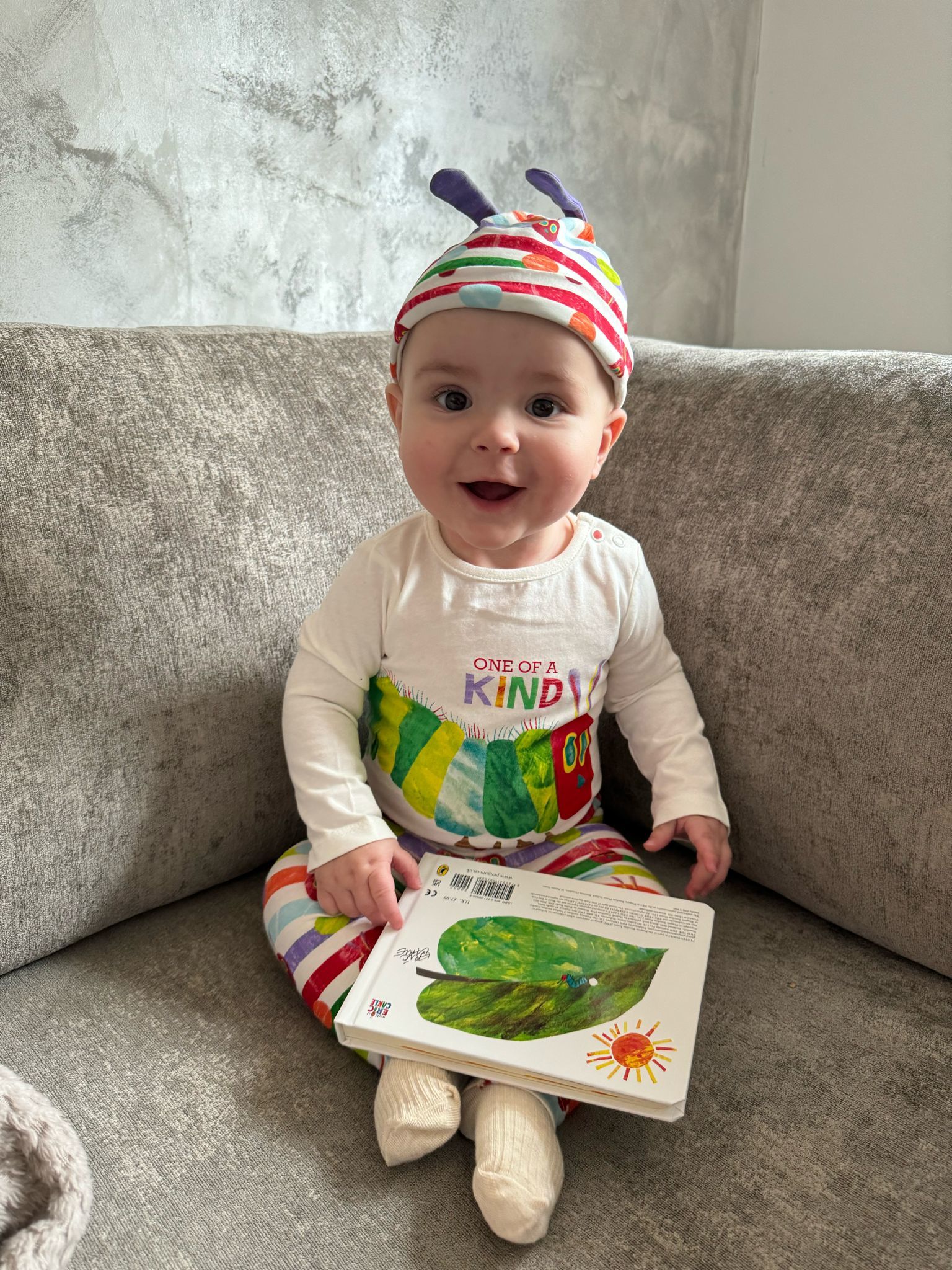 Seven-month-old Freddie Ashworth from Penketh as The very hungry caterpillar