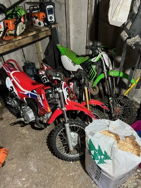 A range of bikes were seized by police during the raid in Latchford