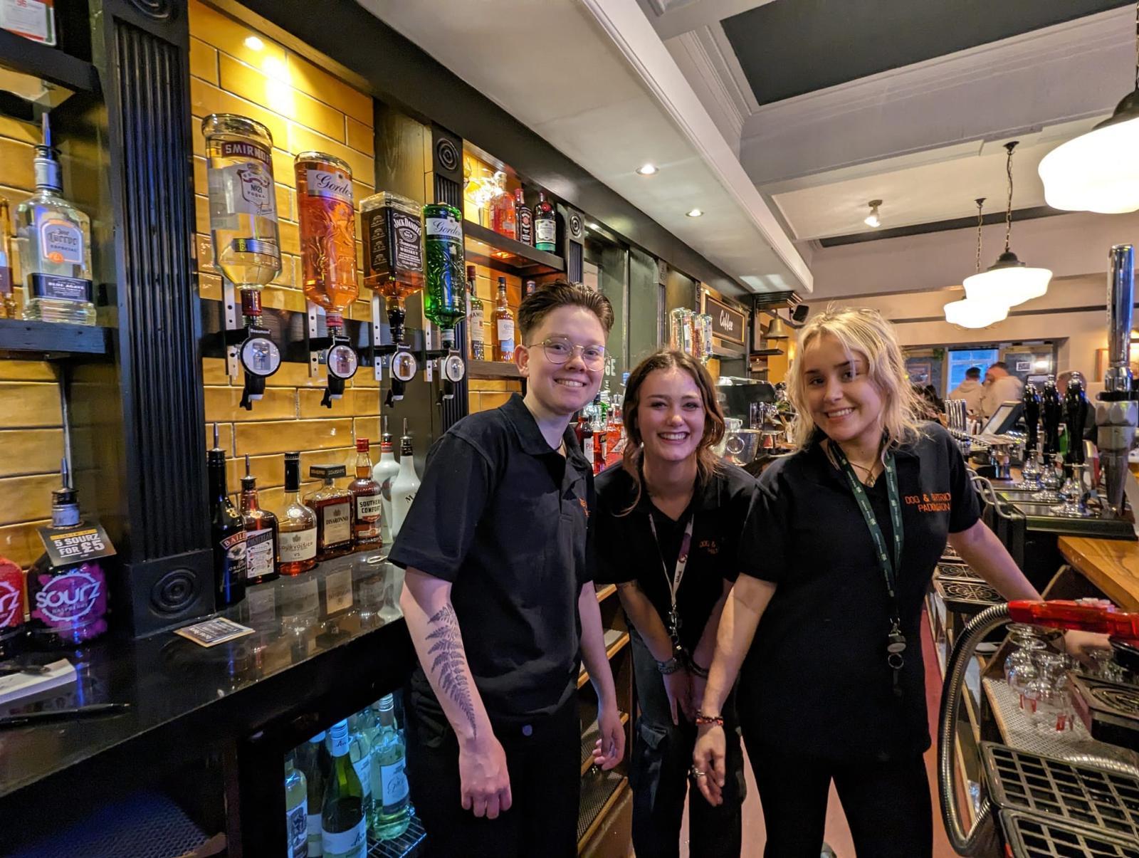 Bar staff welcomed customers back to the venue