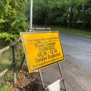 Warrington Running Festival road closure signs have appeared around the town