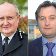 Chief Constable Mark Roberts and Dr Andrew Davies took home more than eight times the salary paid to frontline NHS and police workers last year.
