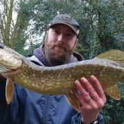 Garry Whitehead with one of his Bridgewater Canal pike