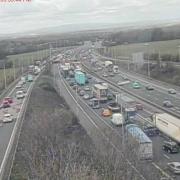 Long delays on M6 in Warrington following crash
