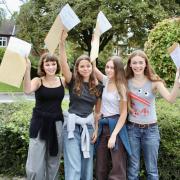 Bridgewater pupils pictured L to R: Poppy Ashbrook, Lily Dewhurst-Doyle, Evelyn McAlpine, Katie Barcoe
