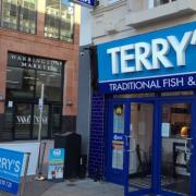 A fish and chip shop in the town centre has been hit by a low food hygiene rating