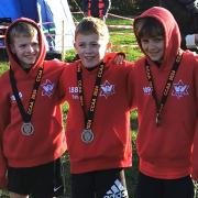 Warrington Athletics Club competitors in the Cheshire Cross Country Championships in Nantwich on Saturday