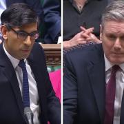 Prime Minister Rishi Sunak and Labour leader Sir Keir Starmer in the House of Commons today