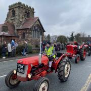 A big tractor run  in Warrington attracted hundreds of spectators