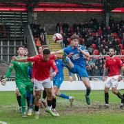 Warrington Rylands and FC United of Manchester were goalless after 61 minutes before heavy rain forced an abandonment of proceedings at Broadhurst Park